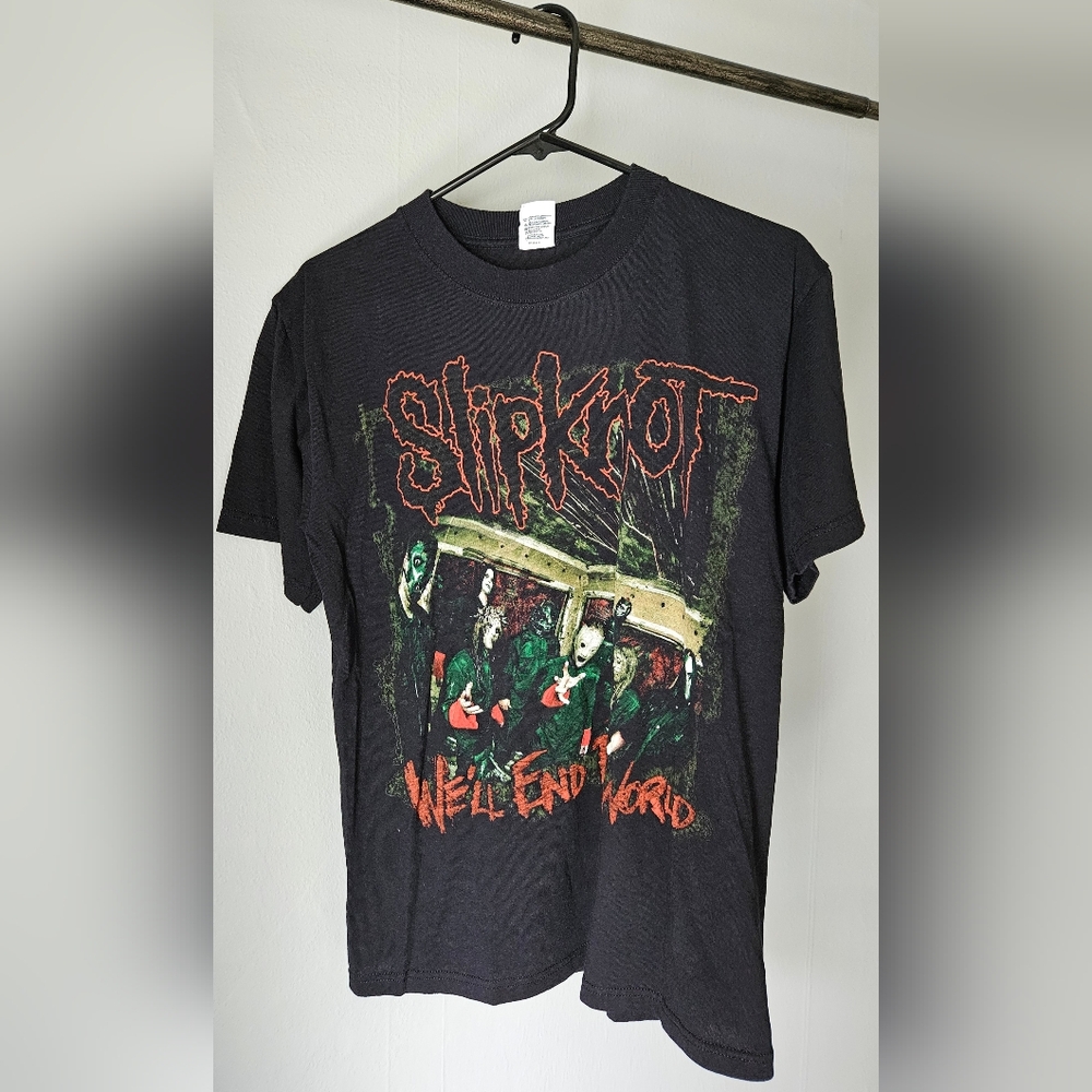 2008 Slipknot All Hope is Gone Tour Black Graphic Short-Sleeve T-Shirt
